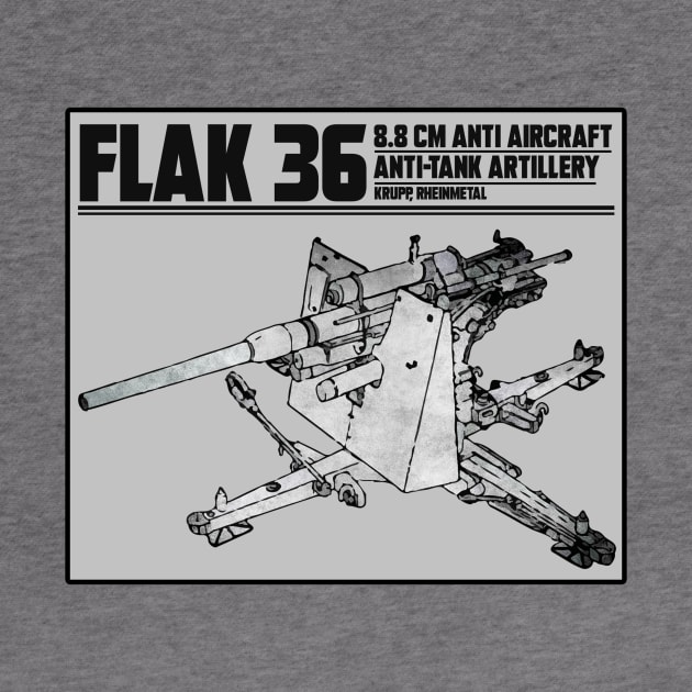 FLAK 36 ANTI AIRCRAFT by theanomalius_merch